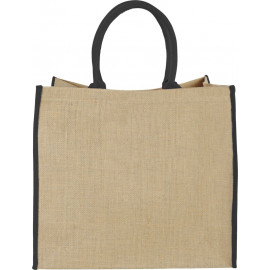 Harry coloured edge jute tote bag