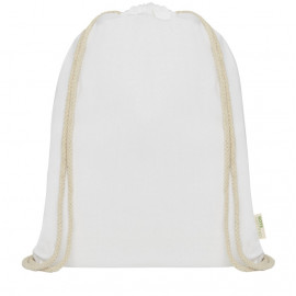 Orissa 100 g/m² GOTS organic cotton drawstring backpack