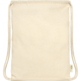 Orissa 100 g/m² GOTS organic cotton drawstring backpack