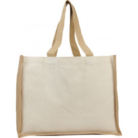 Varai 320 g/m² canvas and jute shopping tote bag