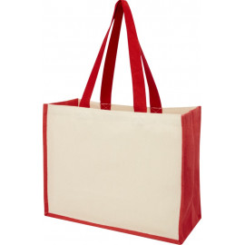 Varai 320 g/m² canvas and jute shopping tote bag