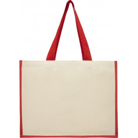 Varai 320 g/m² canvas and jute shopping tote bag