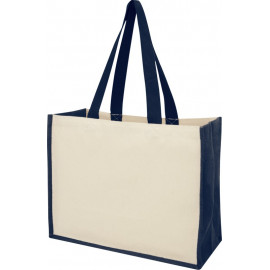 Varai 320 g/m² canvas and jute shopping tote bag