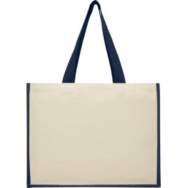 Varai 320 g/m² canvas and jute shopping tote bag
