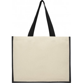 Varai 320 g/m² canvas and jute shopping tote bag