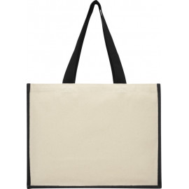 Varai 320 g/m² canvas and jute shopping tote bag