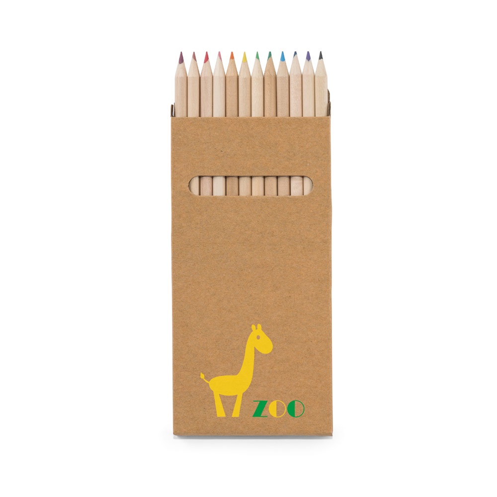 Кутия с 12 цветни молива "Коко"
