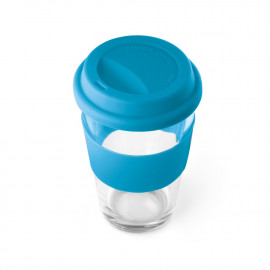 Стъклена чаша със силиконова дръжка "Банини" 330 мл