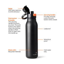 Nordic Drift Trail RCS Single Wall Water Bottle 750ml