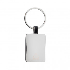 RCS recycled zinc alloy rectangle keyring