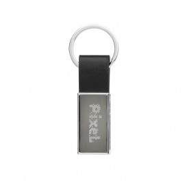 Luxury PU keychain RCS recycled zinc alloy