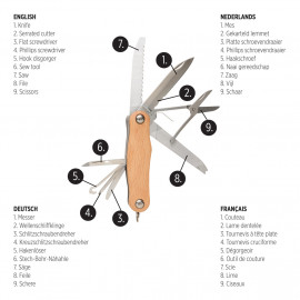 Джобен нож с 9 функции "Wood"