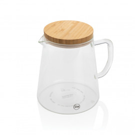 Ukiyo borosilicate glass carafe with bamboo lid 1.2L