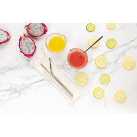 Комплект от 3 метални сламки "Строу"