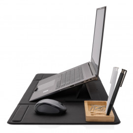 Impact AWARE RPET Foldable desk organizer with laptop stand