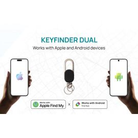 Keyfinder Dual keychain with worldwide locating