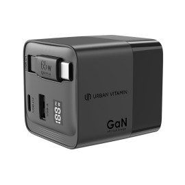 Urban Vitamin Mendocino 65W GaN charger retractable cable Urban Vitamin Mendocino 65W GaN charger retractable cable