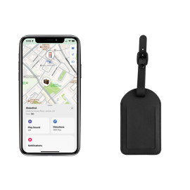 Globefind RCSrPolyester luggage tag with worldwide locating