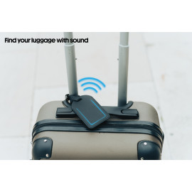 Globefind RCSrPolyester luggage tag with worldwide locating