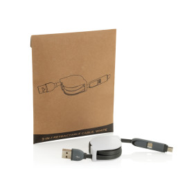 Компактен и прибиращ се 3в1 кабел за зареждане "Поли"