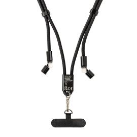 LoopAmp RCS RPET adjustable phone cord with 60W cable