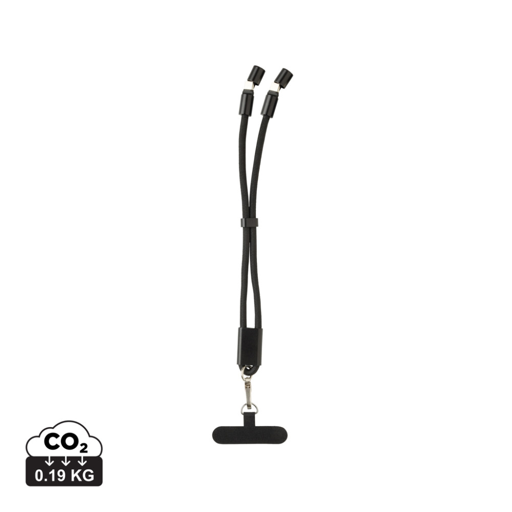 LoopAmp RCS RPET adjustable phone wrist strap 60W cable