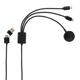 Terra RCS rPET 6-in-1 charging cable with watch charger