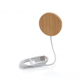 Безжично зарядно от бамбук "Bamboo" 10W 