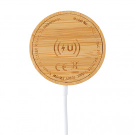 Безжично зарядно от бамбук "Bamboo" 10W 