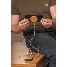 Безжично зарядно от бамбук "Bamboo" 10W 