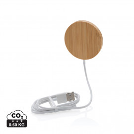 Безжично зарядно от бамбук "Bamboo" 10W 