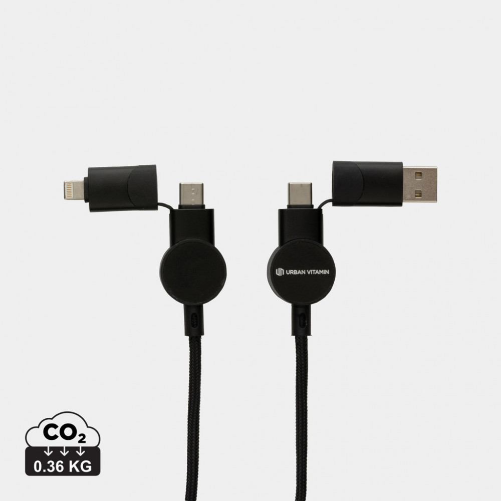 Oakland RCS recycled plastic 6-in-1 fast charging 45W cable Oakland RCS recycled plastic 6-in-1 fast charging 45W cable
