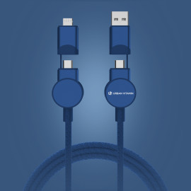 Oakland RCS recycled plastic 6-in-1 fast charging 45W cable