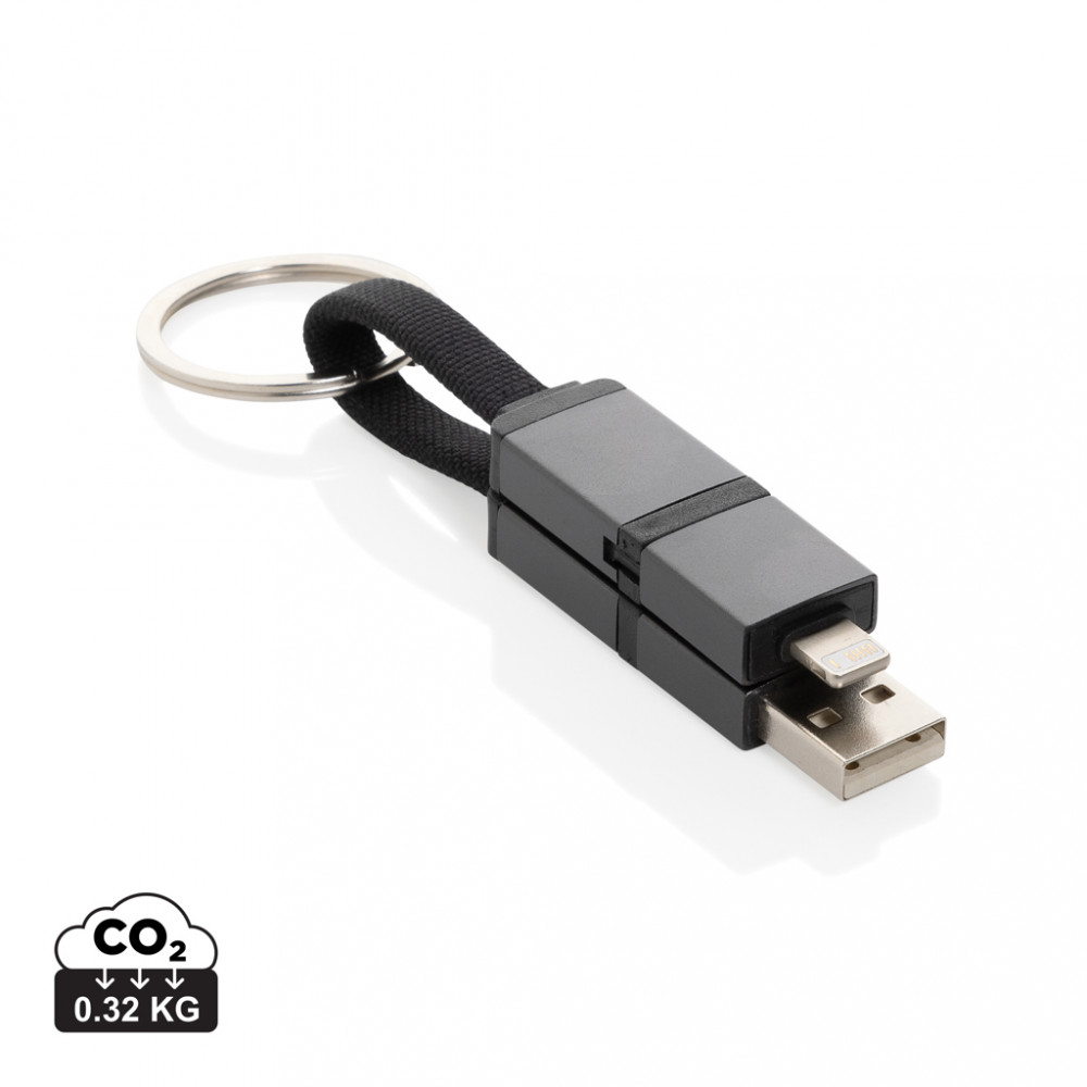 Terra recycled aluminum 4 in 1 60W fast charging cable Terra recycled aluminum 4 in 1 60W fast charging cable