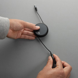 Terra RCS recycled aluminium retractable 240W 2-in-1 cable