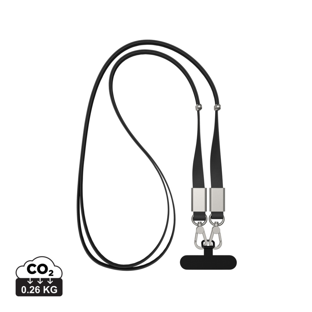 Nivo RCS recycled PET Crossbody lanyard