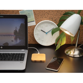 FSC® certified bamboo 5W wireless charger with USB