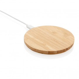 FSC®certified bamboo 5W wireless charger round