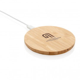 FSC®certified bamboo 5W wireless charger round