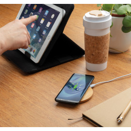 FSC®certified bamboo 5W wireless charger round