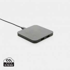 RCS recycled plastic 10W Wireless charger with USB Ports