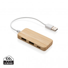 Хъб от бамбук с 3 USB порта "Hicher"