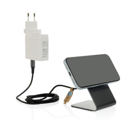 Terra aluminium 15W magnetic wireless charging phone stand