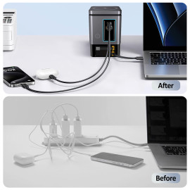 Urban Vitamin Sacramento 105W GAN charger+retractable cables Urban Vitamin Sacramento 105W GAN charger+retractable cables