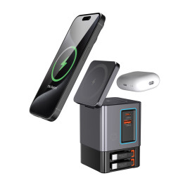 Urban Vitamin Sacramento 105W GAN charger+retractable cables Urban Vitamin Sacramento 105W GAN charger+retractable cables