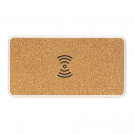 Преносима батерия с безжично зарядно "Cork" 8.000 mAh 5W 