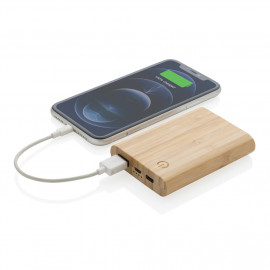 FSC® certified bamboo 5.000 mAh powerbank