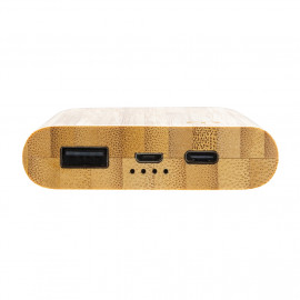 FSC® certified bamboo 5.000 mAh powerbank