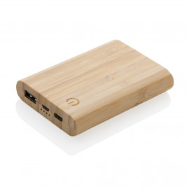 FSC® certified bamboo 5.000 mAh powerbank