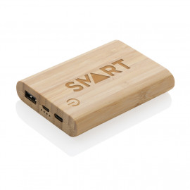 FSC® certified bamboo 5.000 mAh powerbank